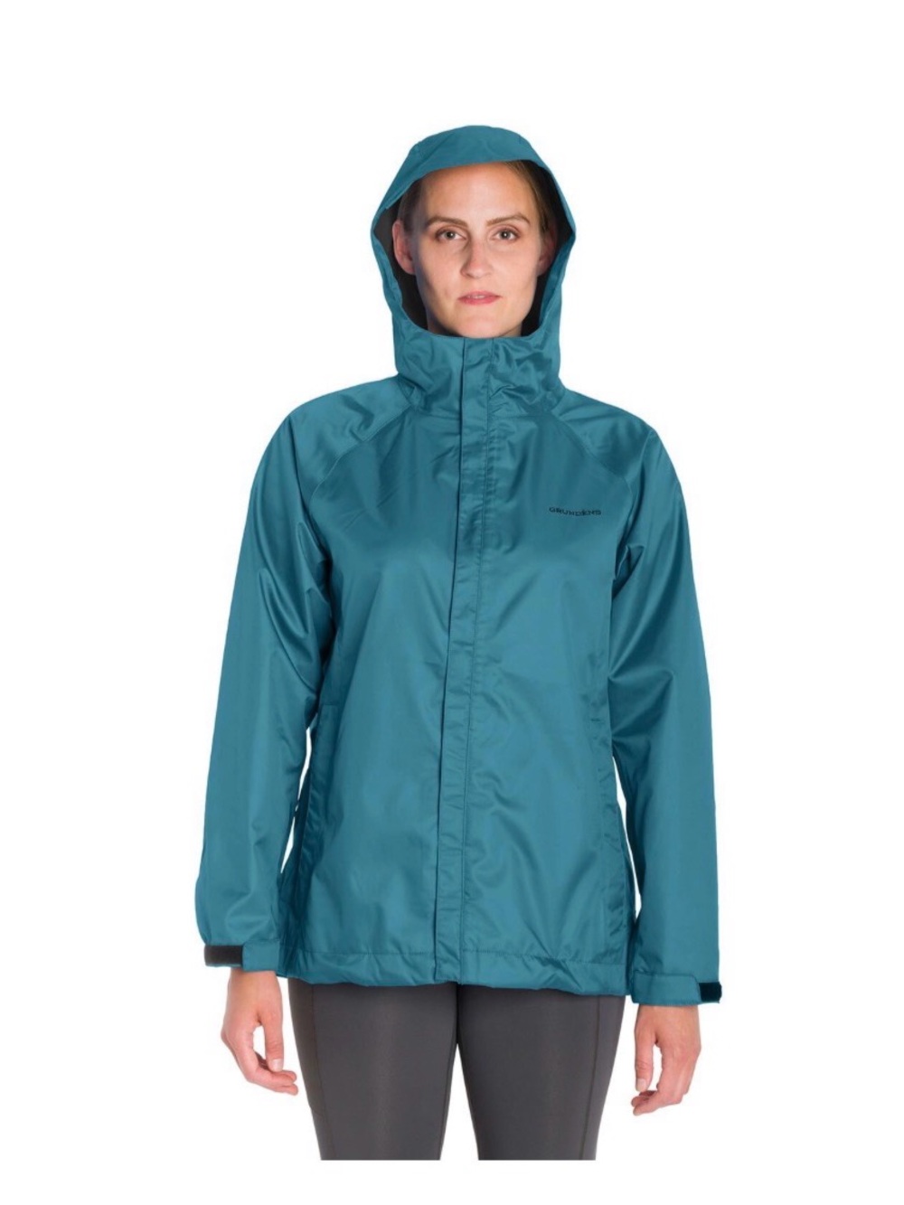 Grundens Women’s Weather Watch Waterproof Rain Jacket in Tahitian Tide